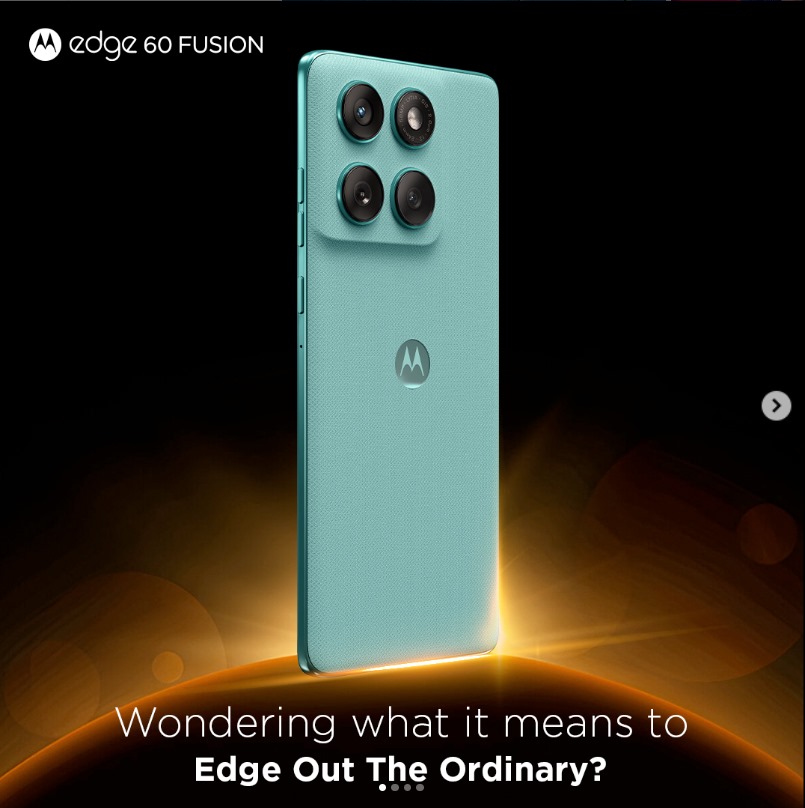 Motorola Edge 60 Fusion official image in Forest Blue color