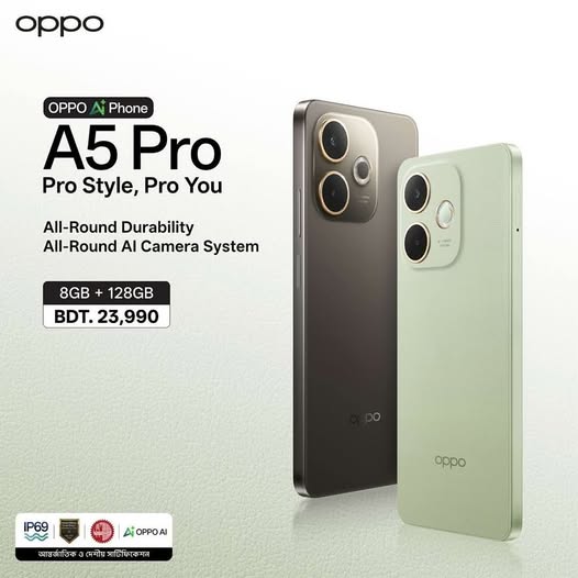 OPPO A5 Pro 5G: Affordable 5G smartphone with powerful features.