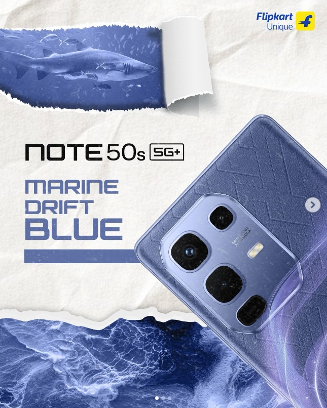 Infinix Note 50s 5G+ smartphone with 6.78-inch AMOLED display and 64MP camera